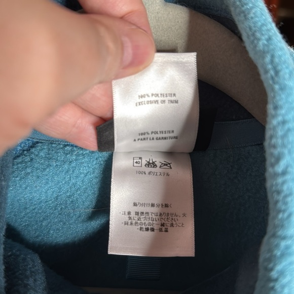 Patagonia Synchilla Turquoise Blue Fleece Vest Size Large Full Zip - Picture 9 of 10